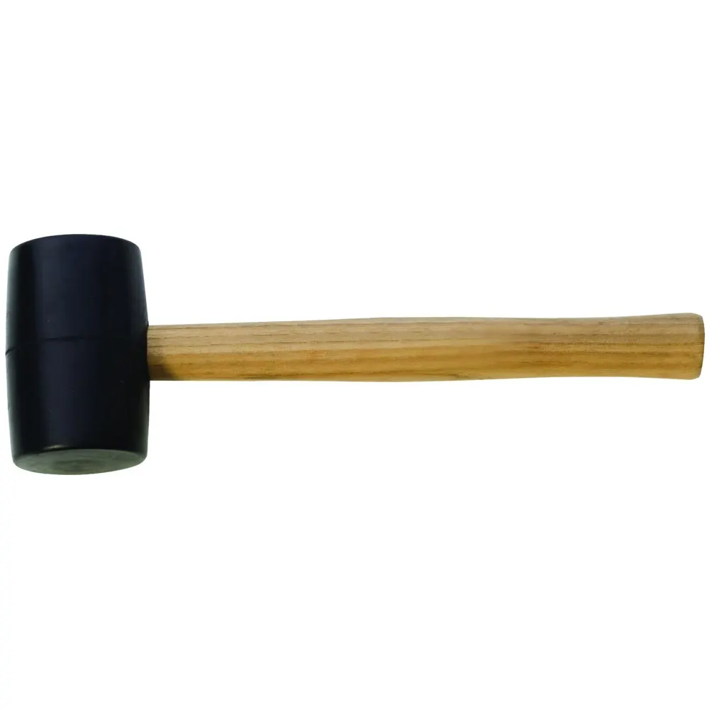 MASTERCRAFT 16oz Black Rubber Mallet Wooden Handle 160116
