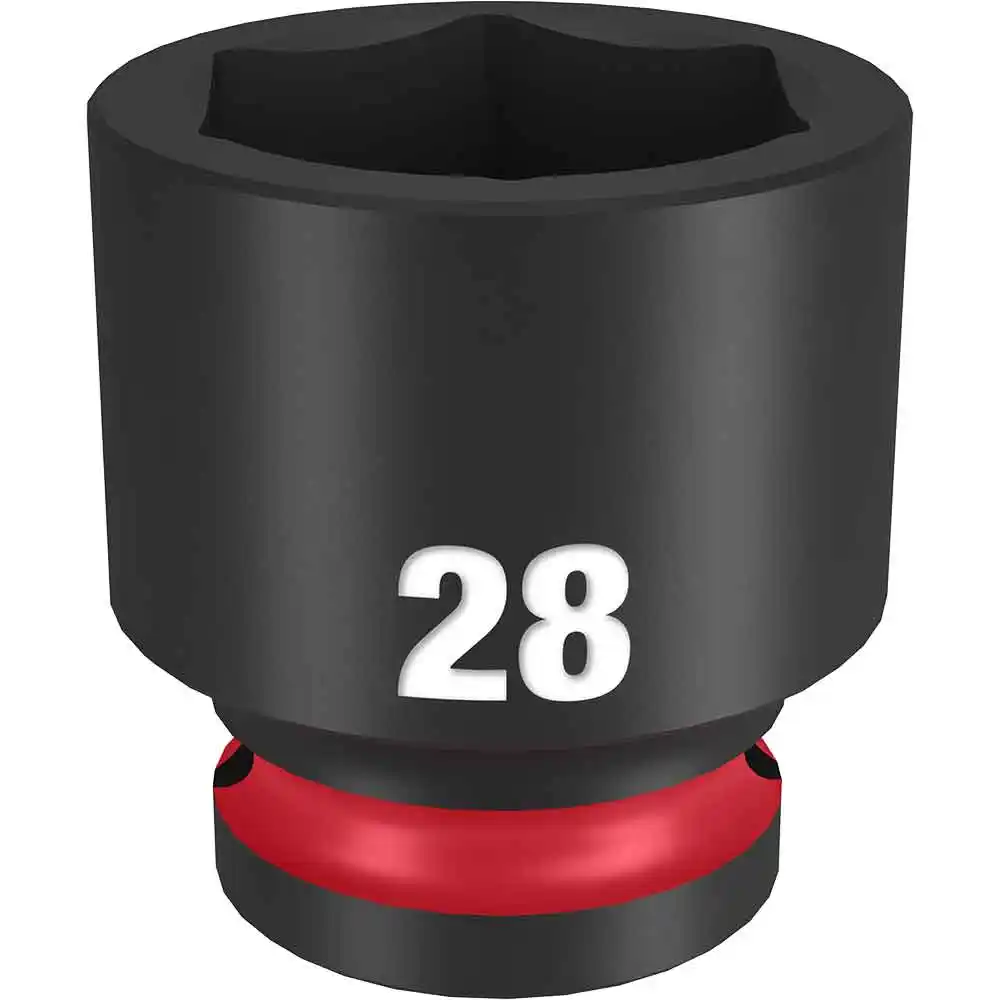MILWAUKEE SHOCKWAVE 1/2" Drive 28mm Standard 6 Point Impact Socket 49666260