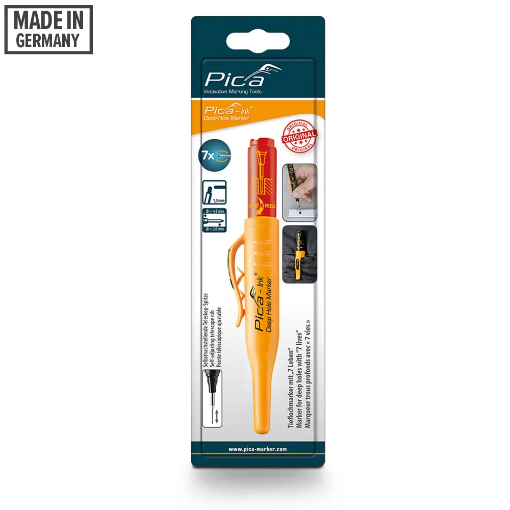 Pica-Ink Deep Hole Marker Red Blister 150/40/SB