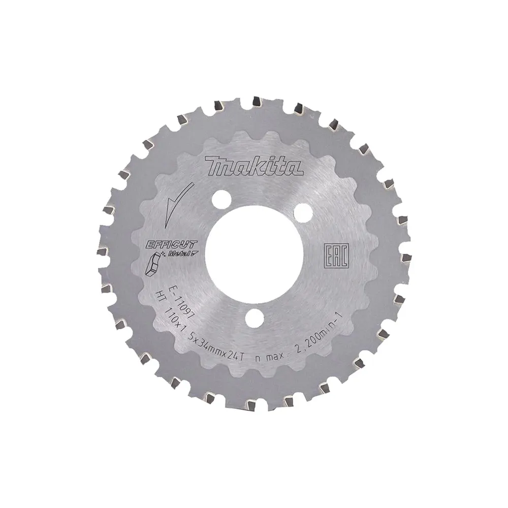 MAKITA 110 x 34mm 24T TCT Circular Saw Blade for Rebar Cutting - EFFICUT E-11097
