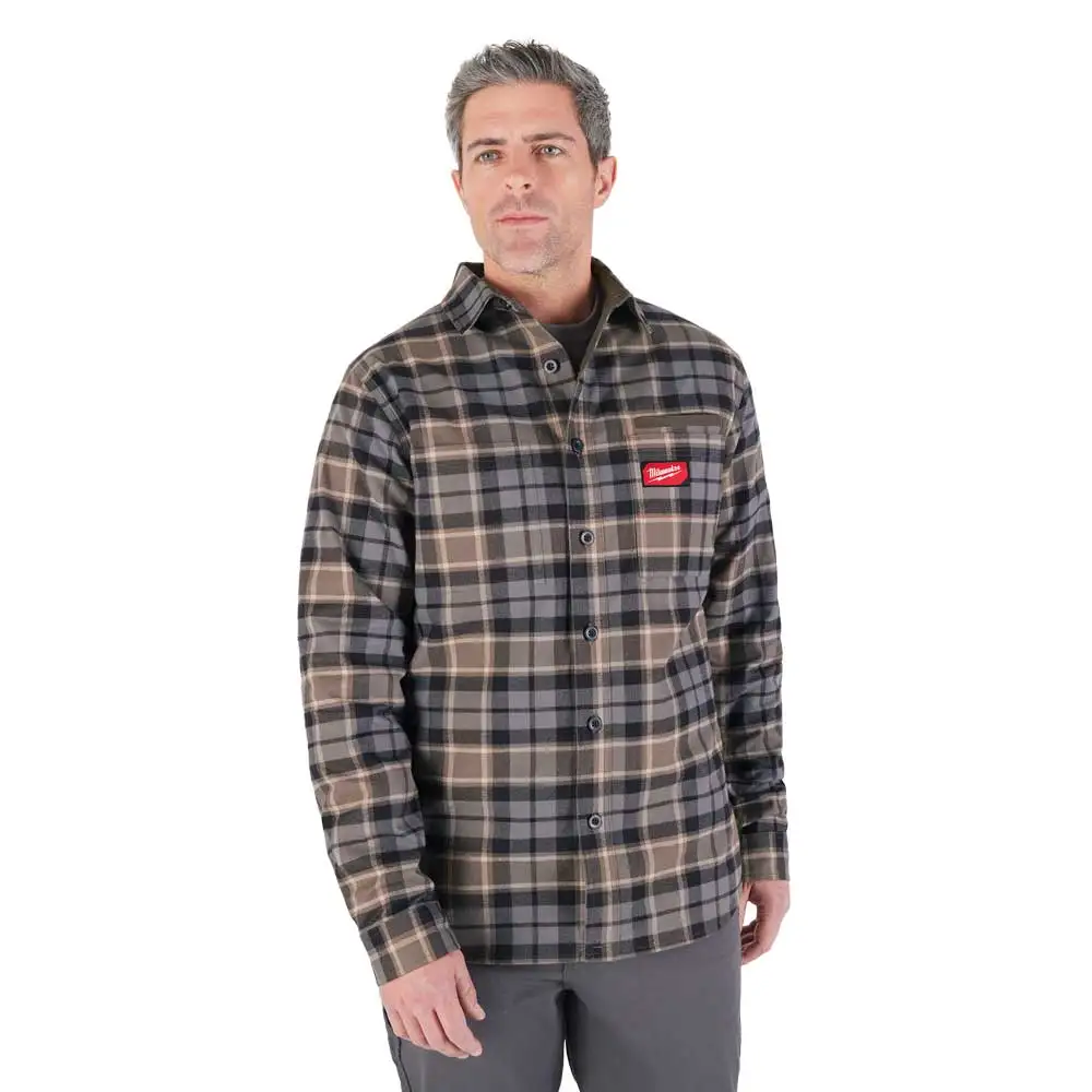 MILWAUKEE Gridiron Flannel Shirt Grey