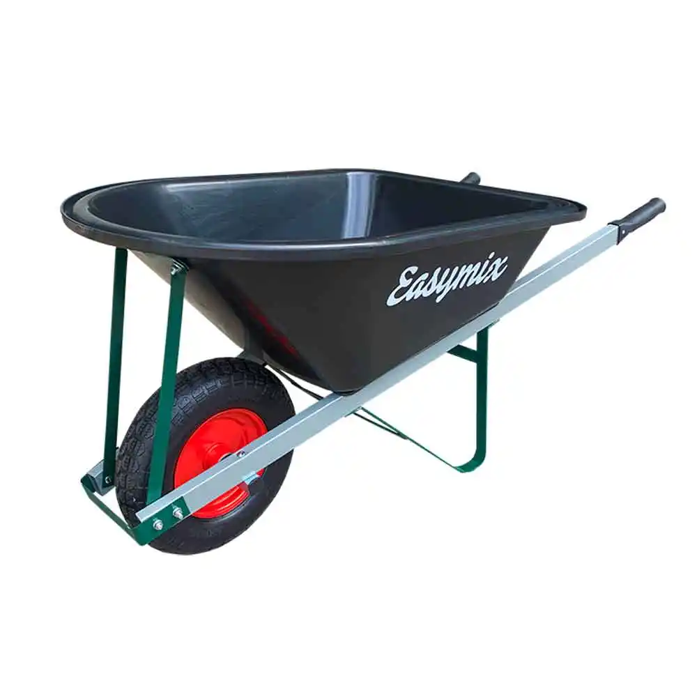 EASYMIX Heavy Duty Poly Tray Handyman Wheelbarrow W250P - 100L