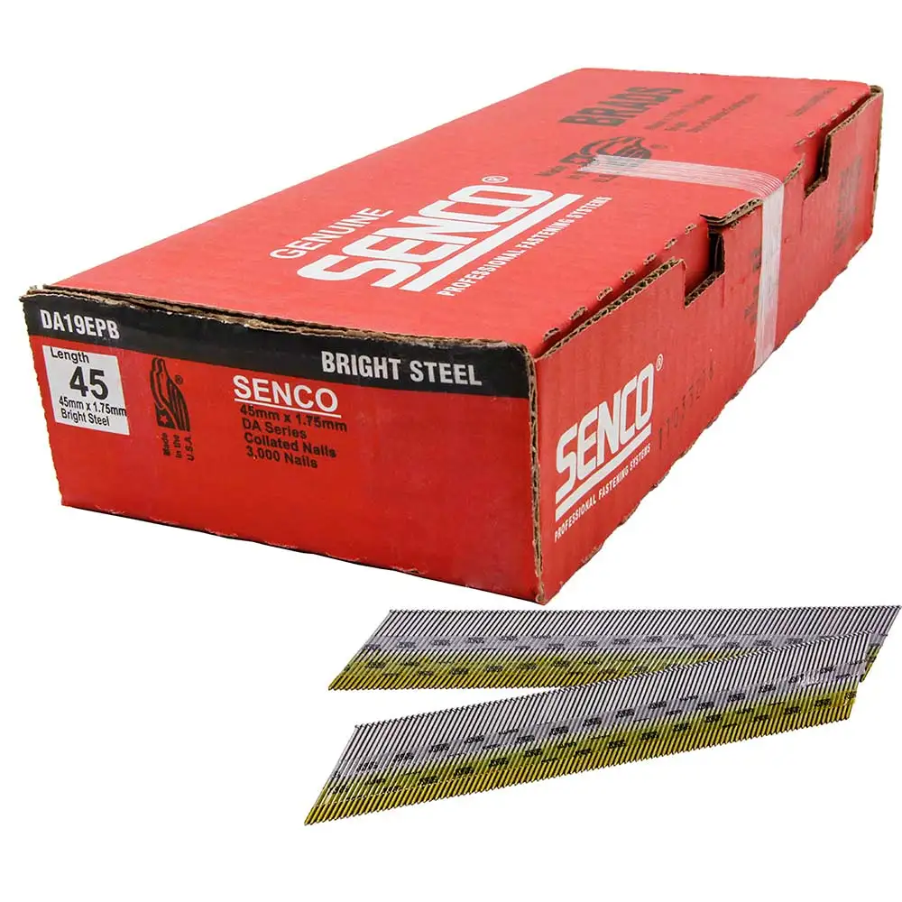 SENCO DA Series Bright Steel Brad Nail - 45mm Box of 3000 DA19EPB