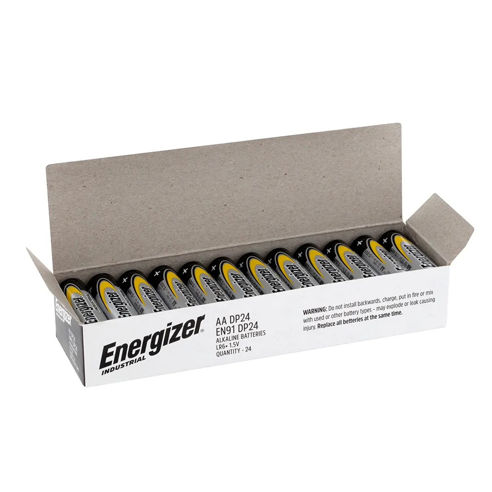ENERGIZER Industrial AA 1.5V Alkaline Battery - 24 Pack EN91