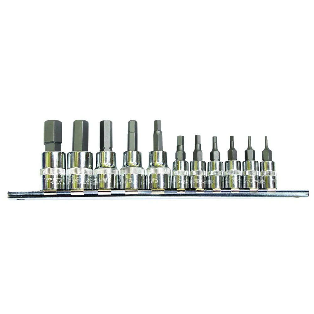 TTI 11 Piece 1/4" & 3/8" Metric Inhex Socket Rail Set IH11M1438