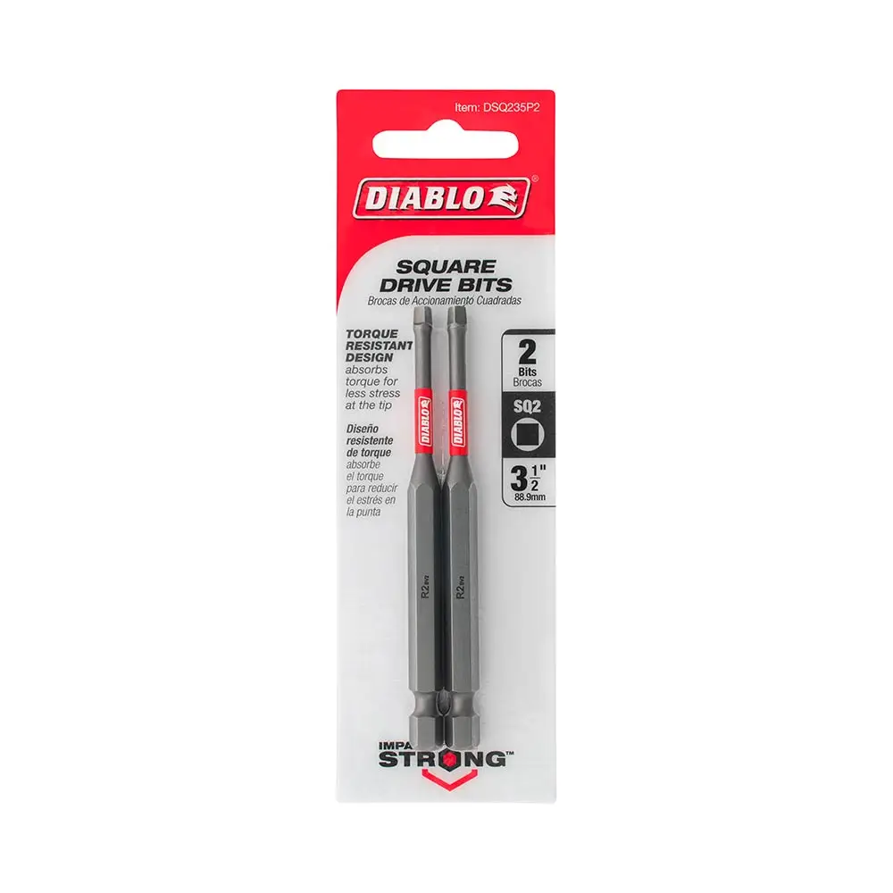 DIABLO SQ2 90mm Power Screwdriver Bit - 2 Piece 2608F03289