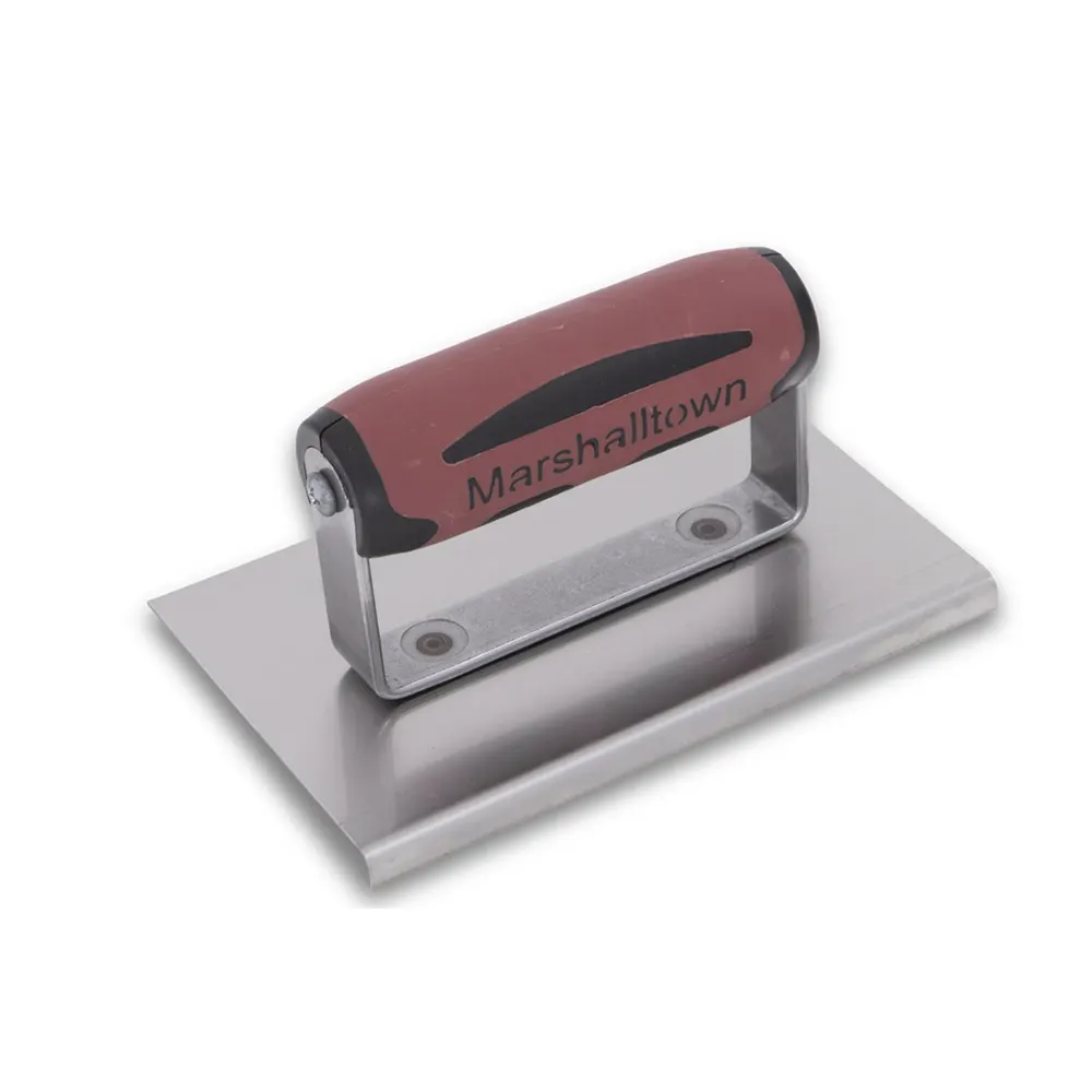 MARSHALLTOWN 152 x 110mm Straight Stainless Steel Soft Handle Concrete Edger 166SSD