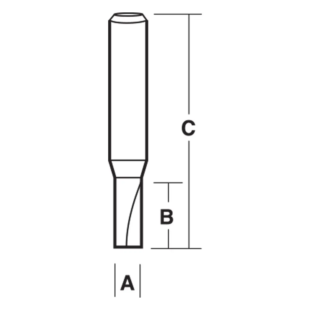 CARBITOOL Router Bit TCT Straight Double-Flute 5/16inch -Diameter 1/2inch -Shank T 1410