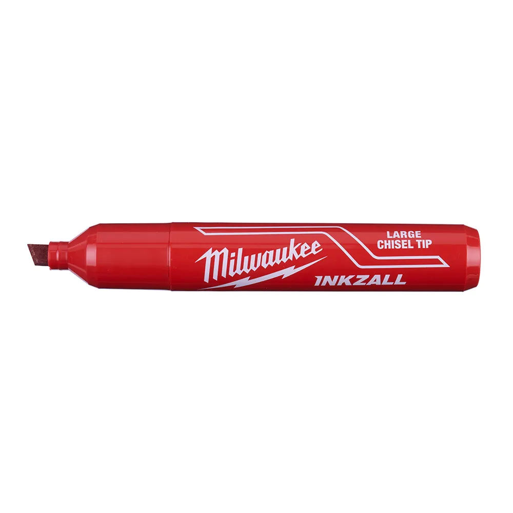 MILWAUKEE INKZALL Red Large Chisel Tip Marker 48223256