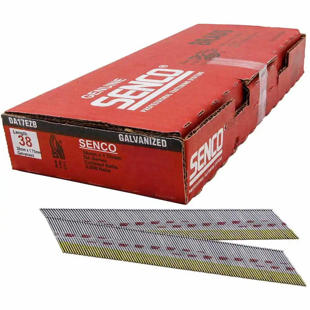 SENCO DA Series Electro Galvanised Brad Nail - 38mm Box of 3000 DA17EZB