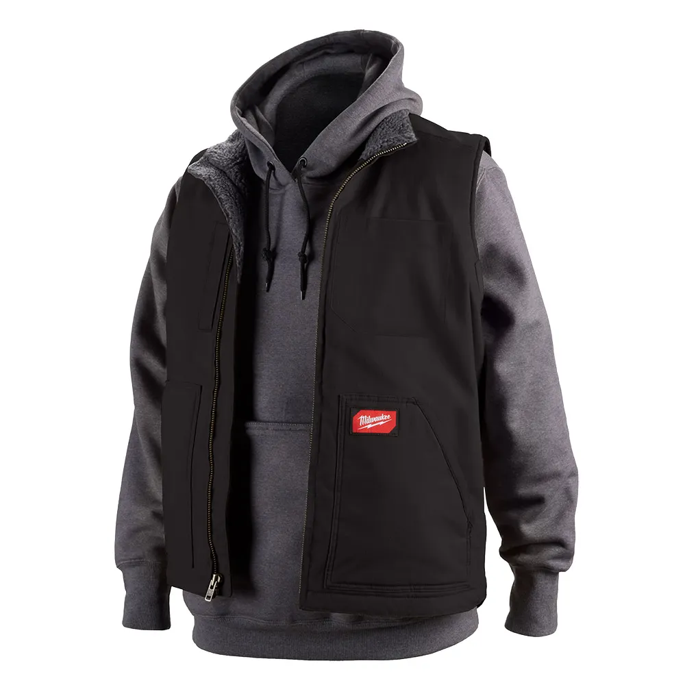 MILWAUKEE GRIDIRON Sherpa Lined Vest - Black 801B