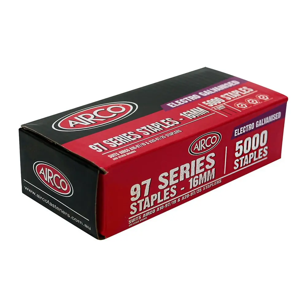 AIRCO 97 Series Staples Electro Galvanised - 16mm Box of 5000 SF97160
