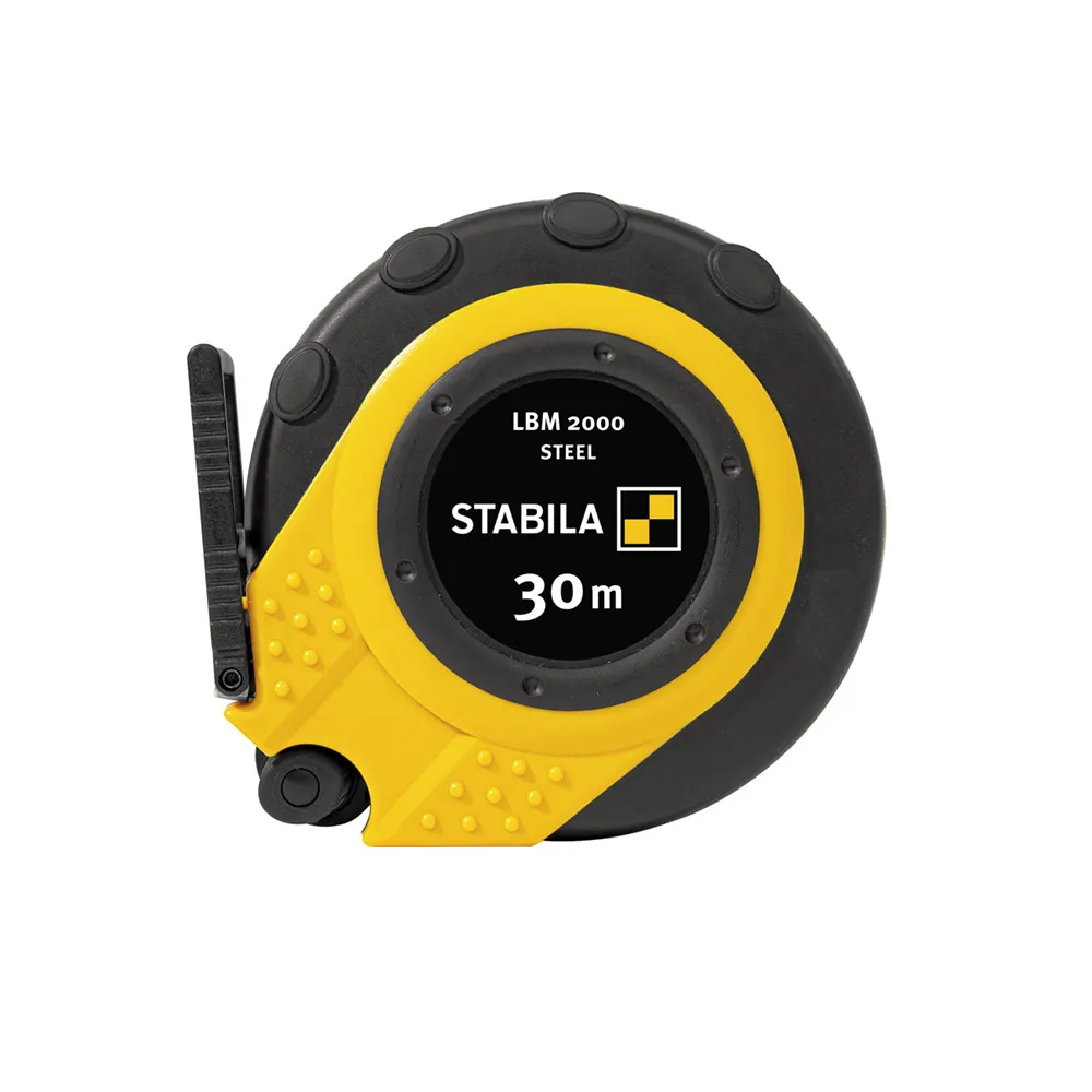 STABILA 30m x 13mm LBM 2000 Closed Case Steel Blade Tape Measure w/ Metric Scale Universal Hook 19661
