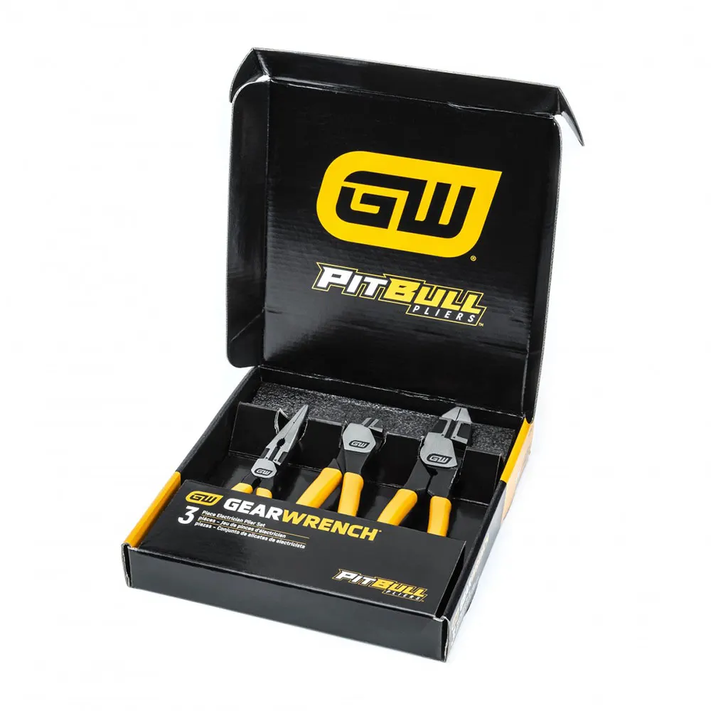 GEARWRENCH Pitbull Dipped Handle Plier Set - 3 Piece 82202