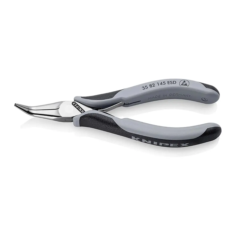 KNIPEX ESD 145mm Electrical Long Nose Bent Pliers 3582145ESD