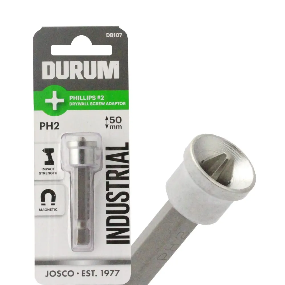 DURUM PH2 x 50mm Phillips Power Plaster Screwdriver Bit