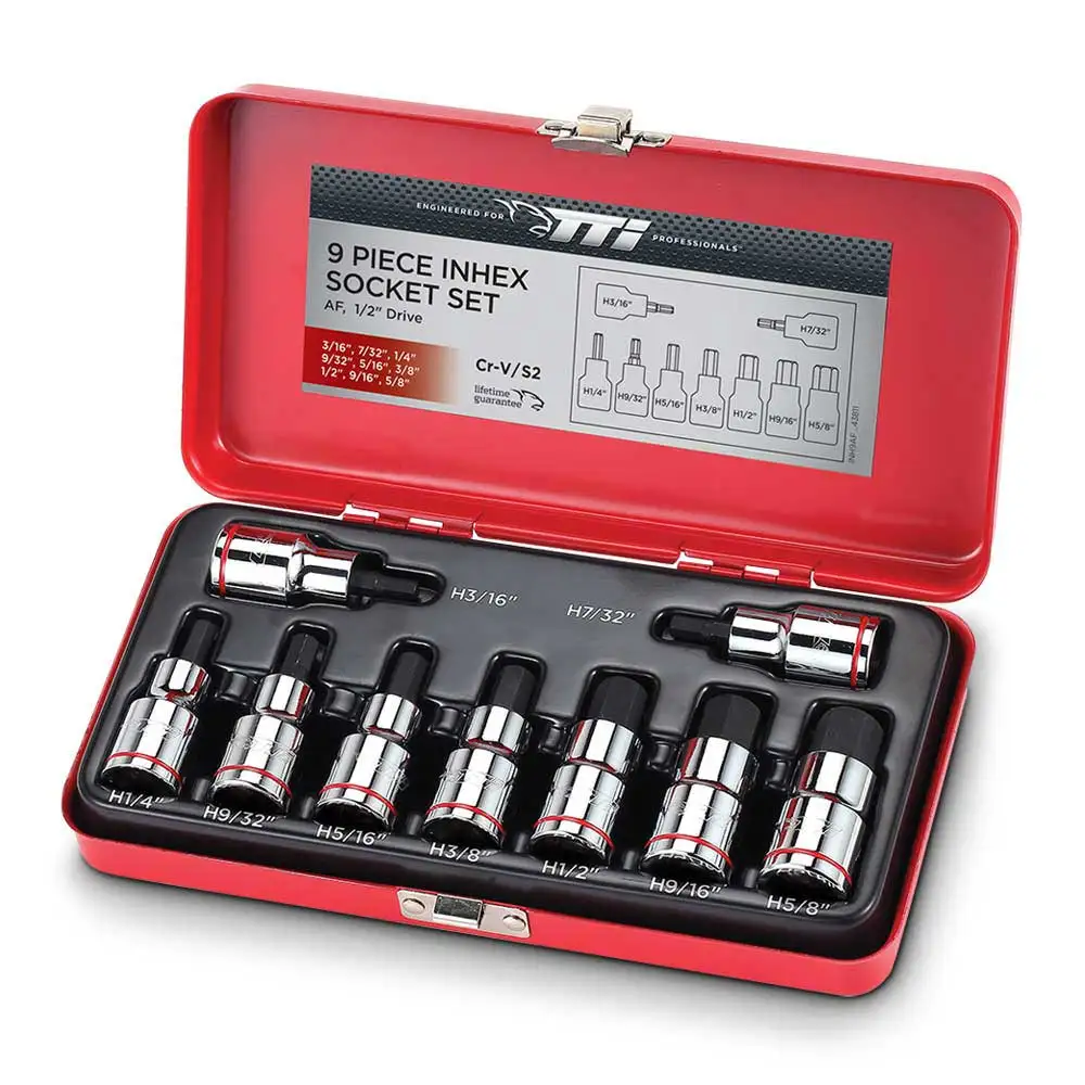 TTI 9 Piece 1/2inch AF Inhex Socket Set INH9AF