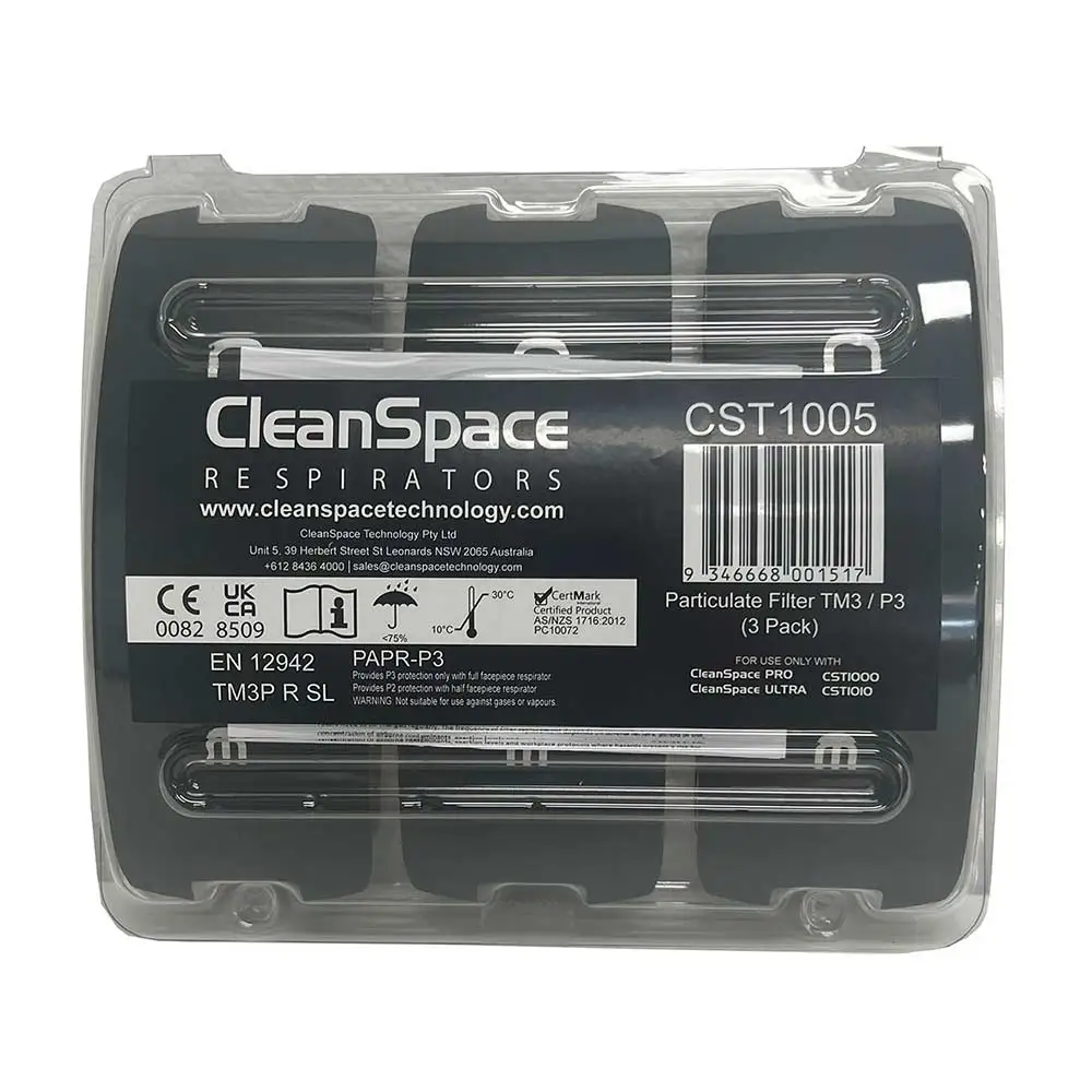 CLEANSPACE TECHNOLOGY PAPR Particulate Standard P3 Filter - 3 Pack CST1005