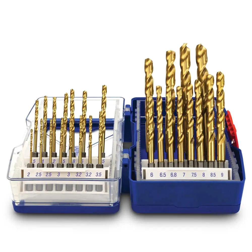 MARXMAN 2-13mm 1/4-Hex HSSTIN Q/C Drill Bit Set - 27 Piece MHSSHX27PC