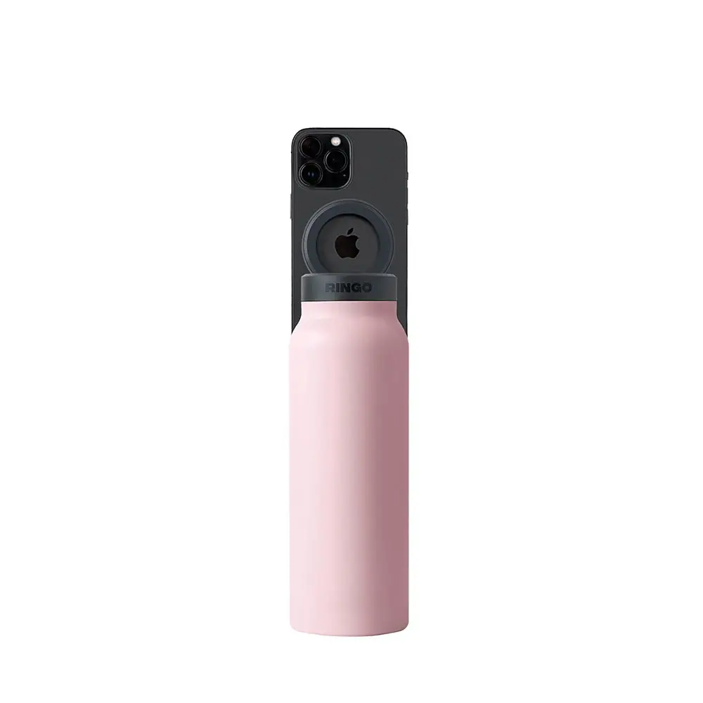 RINGO 710ml (24oz) Water Bottle - with Magnetic Phone Mount - Pink B2PK24LSC1