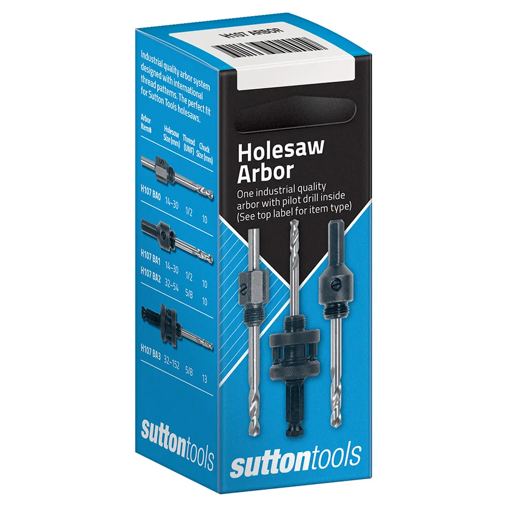 SUTTON 32-152mm 5/8-UNF BA3 Arbor Holesaw & Pilot H107BA3