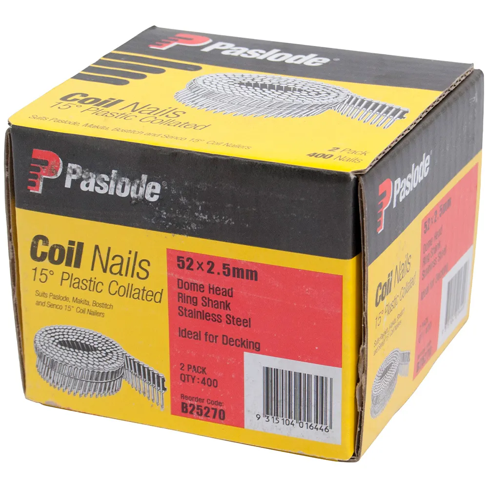 PASLODE 52mm Collated Plastic Sheet Nails 400 Pack B25270