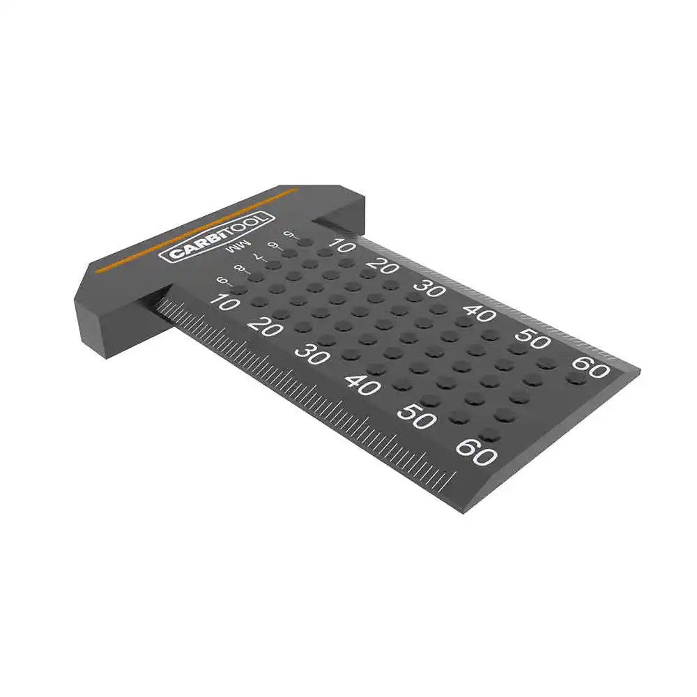 CARBITOOL 60mm Woodworking Precision Pocket Square T-Ruler CBMCH0060