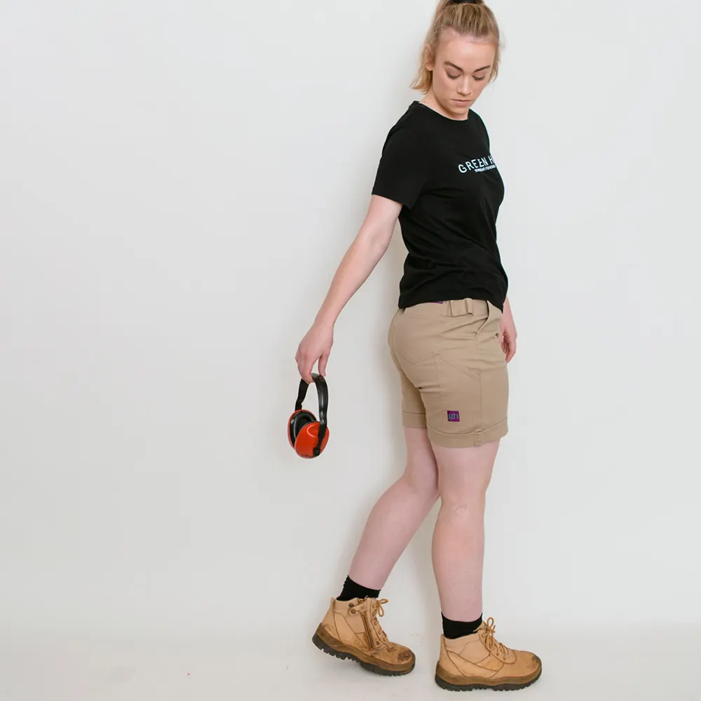 GREEN HIP High Rise Shorts Original Khaki S-ORIG-K 06