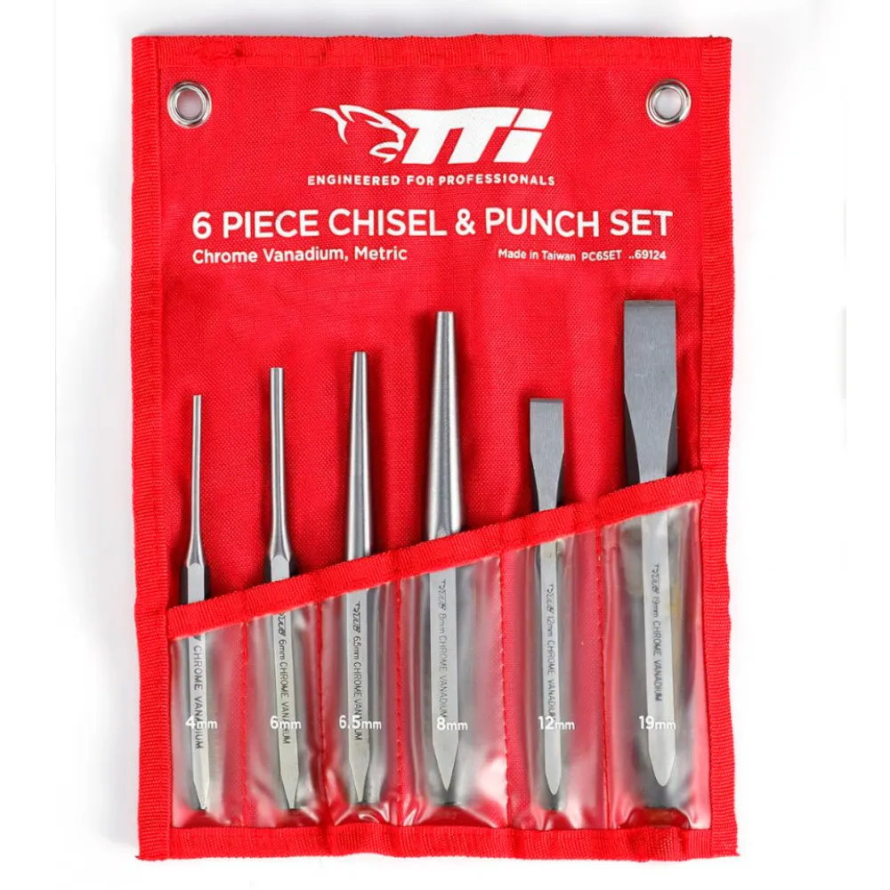 TTI 6 Piece Chisel & Punch Set & Wallet PC6SET