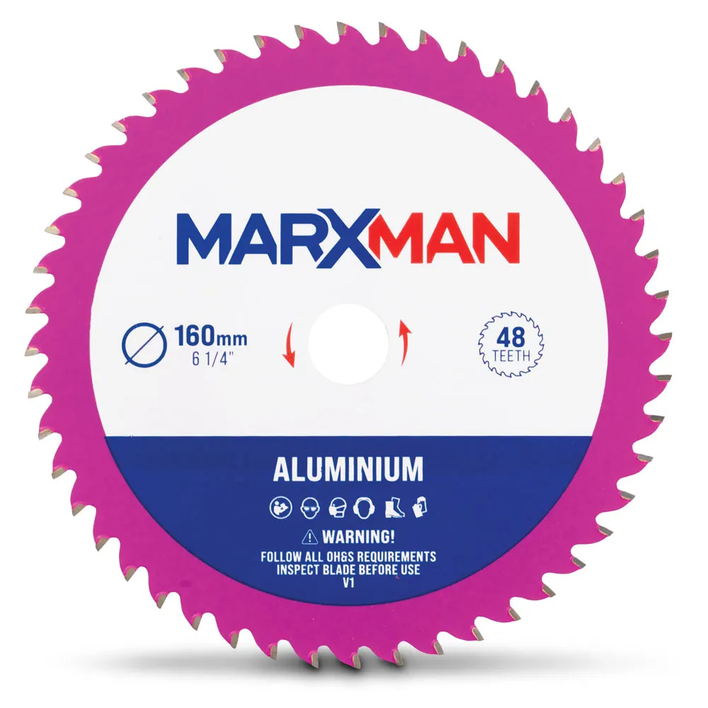 MARXMAN 160mm 48T TCT Alum Suit Plunge Circular Saw Blade MMAB160