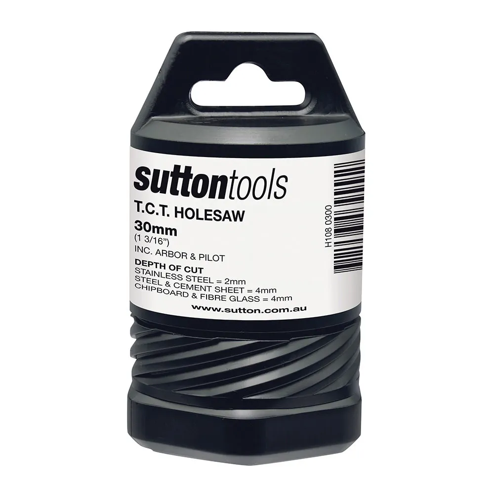 SUTTON 30mm TCT Metal Holesaw w/ Arbor H1080300