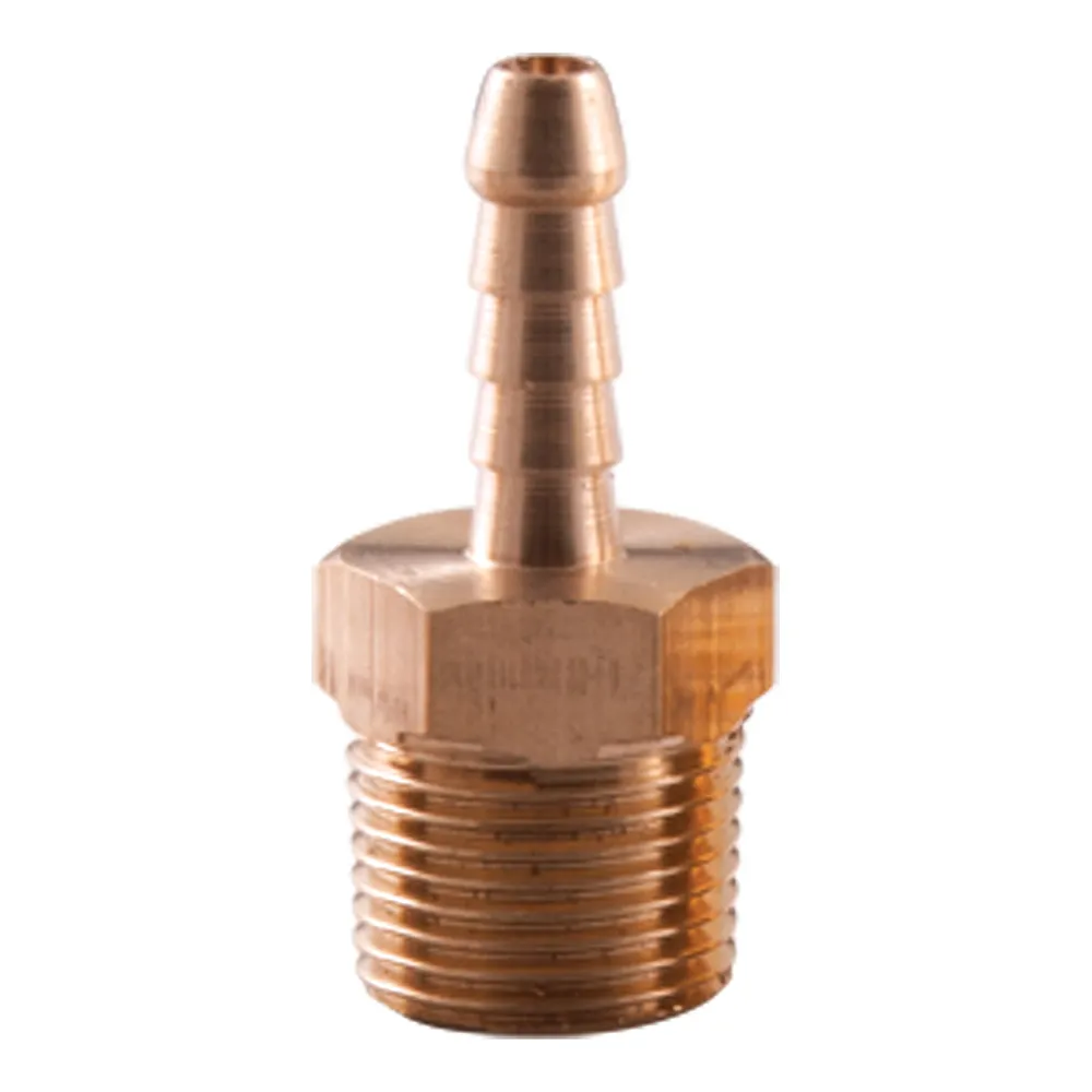 SONSBEEK TAILPIECE 1/4inch BARB 2PK 3/8inch BSP MALE BRASS, CARDED