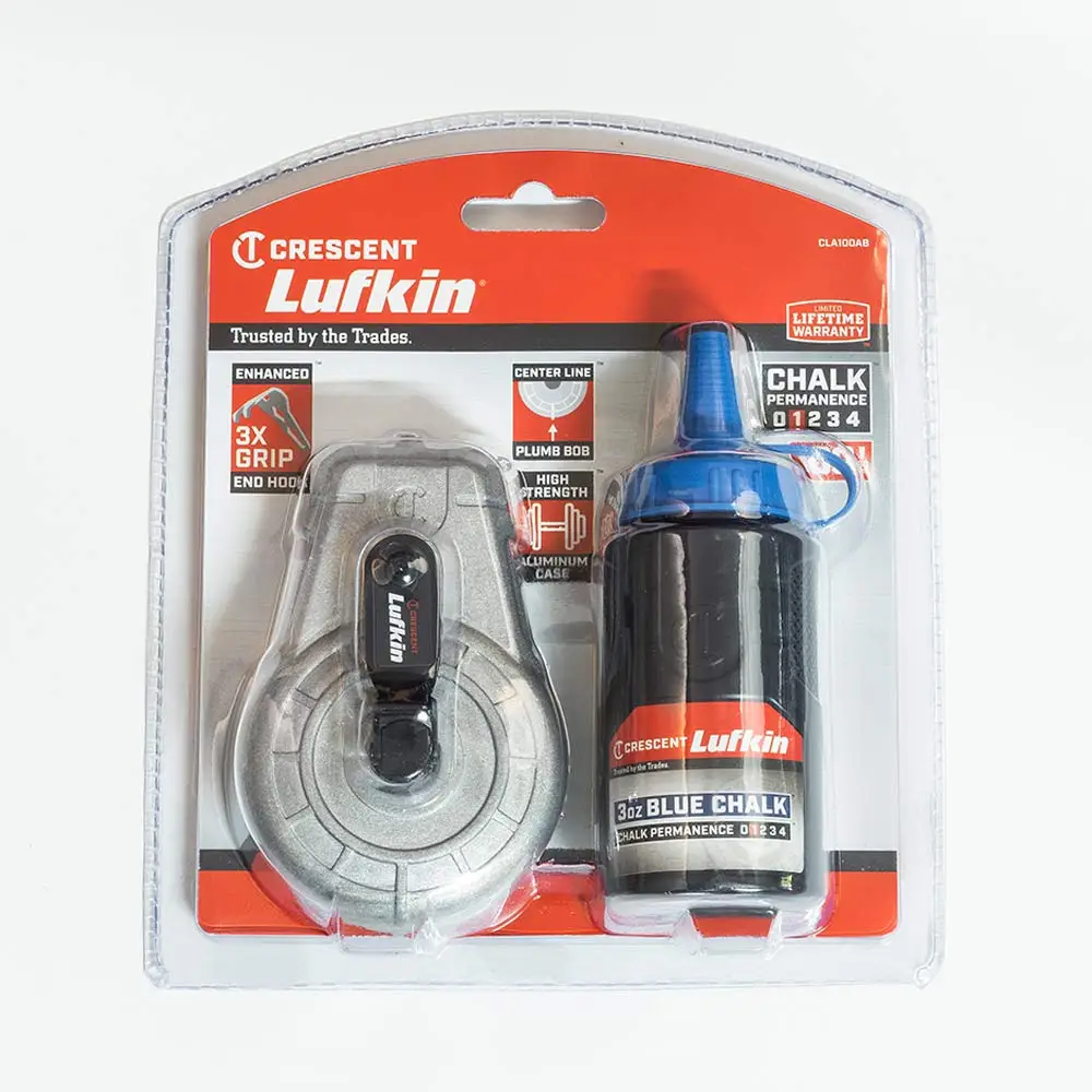 CRESCENT LUFKIN 30m Aluminum Chalk Reel w. 3oz Blue Chalk CLA100AB