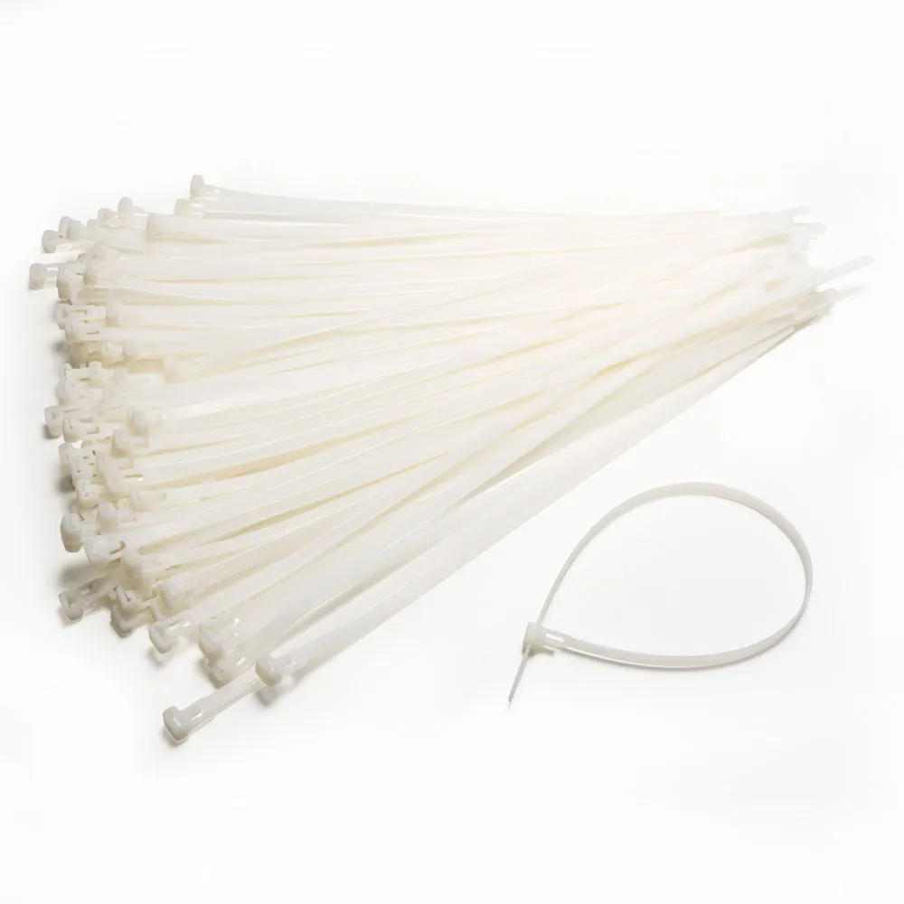 DETROIT 7.6x370mm 100 Pack Clear Cable Ties DRCT37076MMW