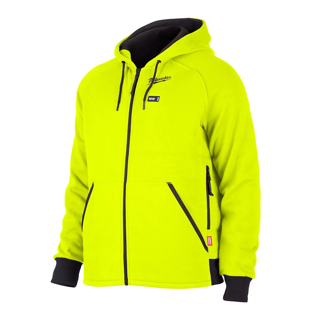 MILWAUKEE 12V Heated Hoodie Fluoro Yellow Skin M12HHFLY40