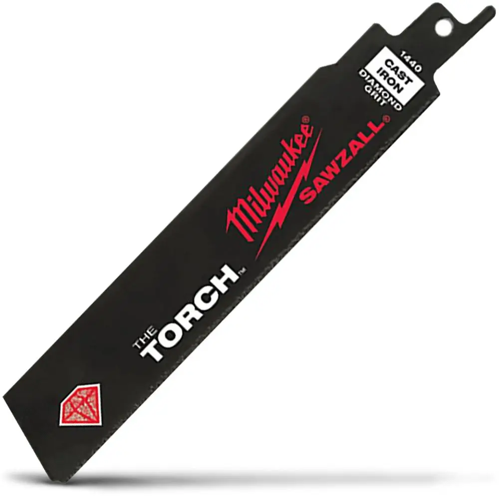 MILWAUKEE 150mm Diamond-Grit Reciprocating Saw Blade for Cast Iron/Brick Cutting - The TORCH 48001440