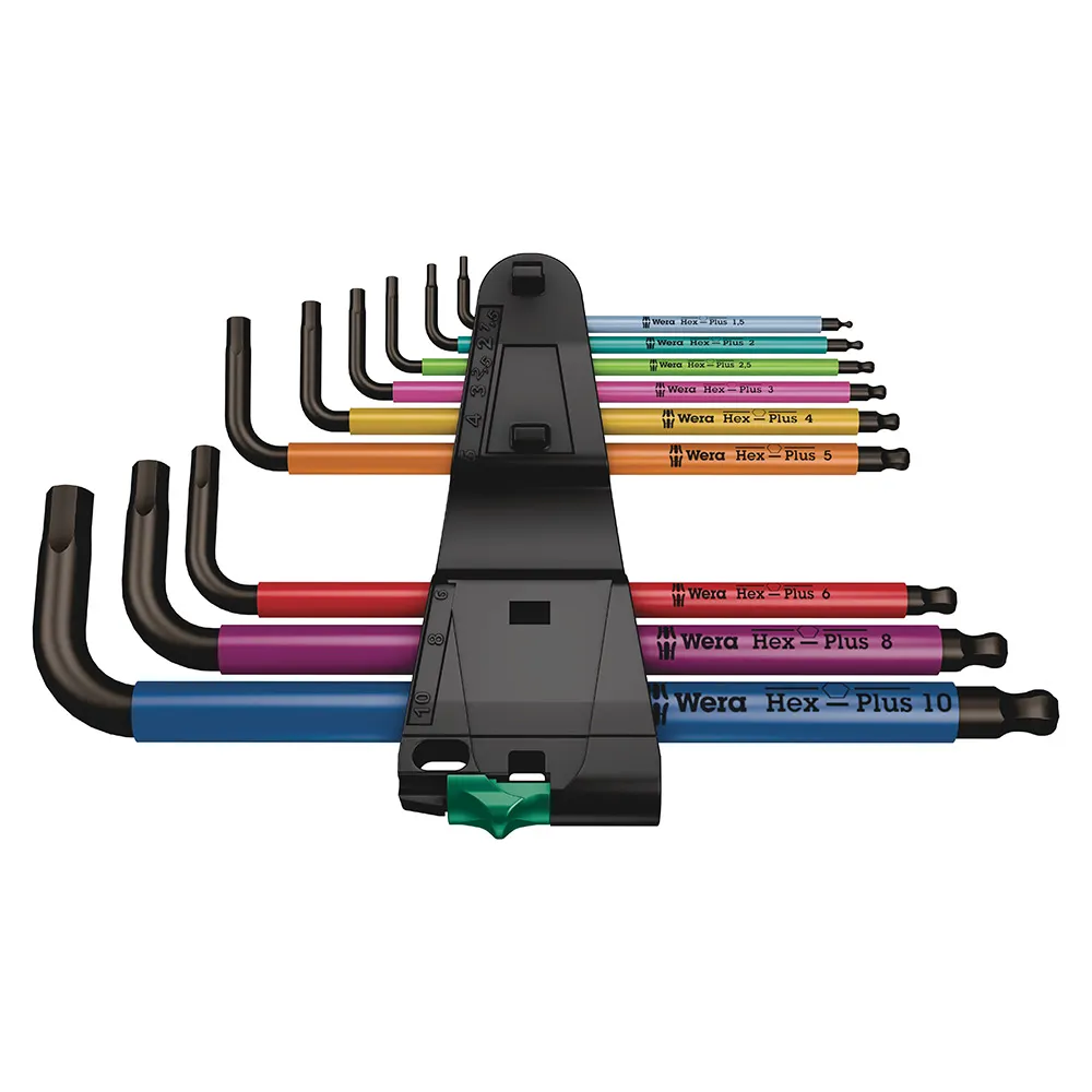 WERA 950/9 Hex-Plus Multicolour 1 Metric BlackLaser L-Key Set - 9 Piece WER022089