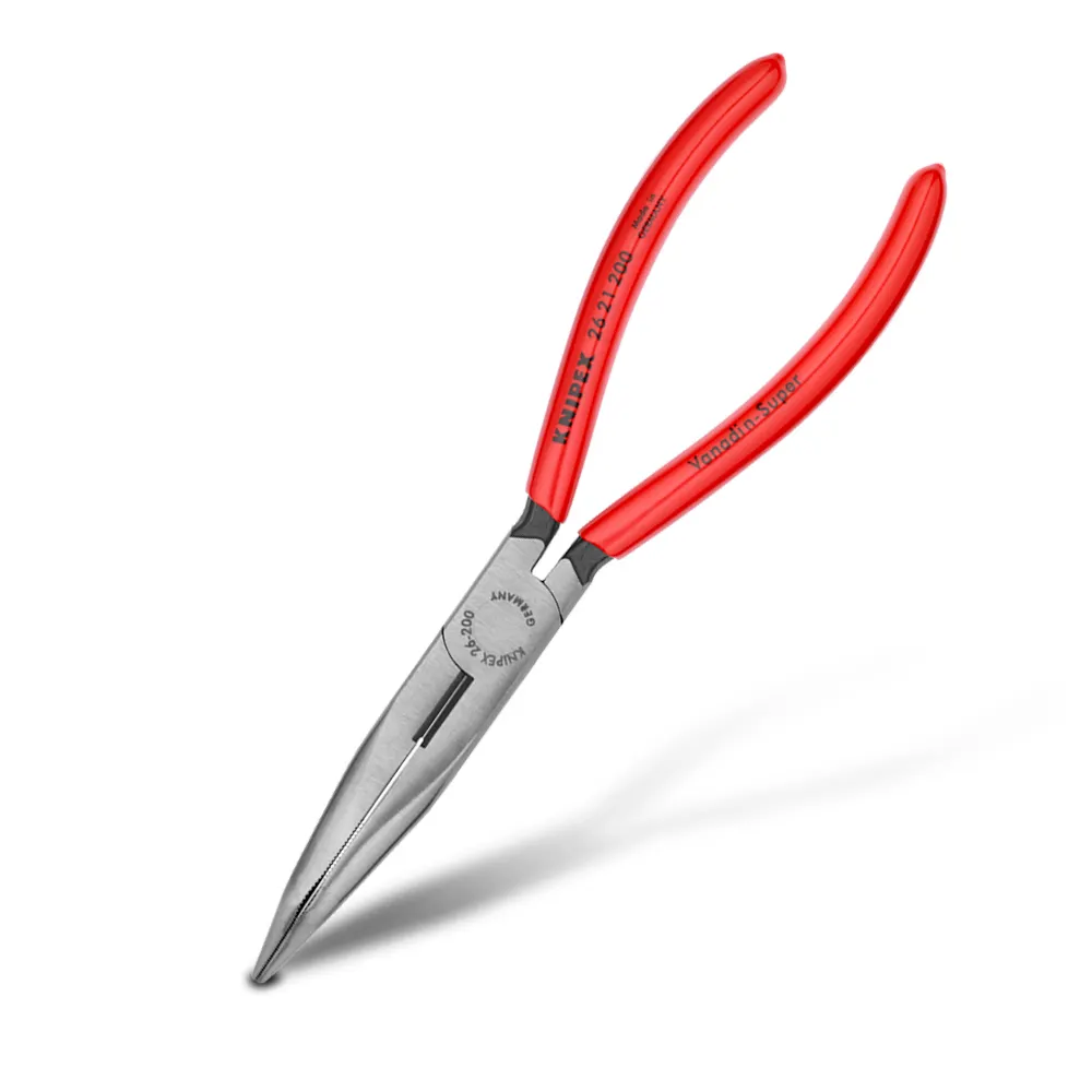 KNIPEX 200mm Snipe Nose Side Cutting Pliers Bent 2621200SB
