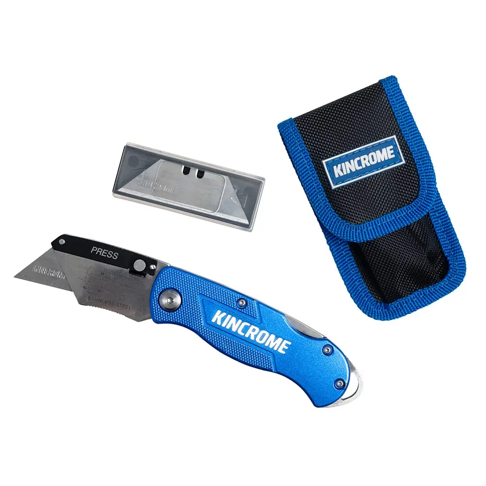 KINCROME Folding Utility Knife with Pouch TT Exclusive - 5 Piece Blades K060045P
