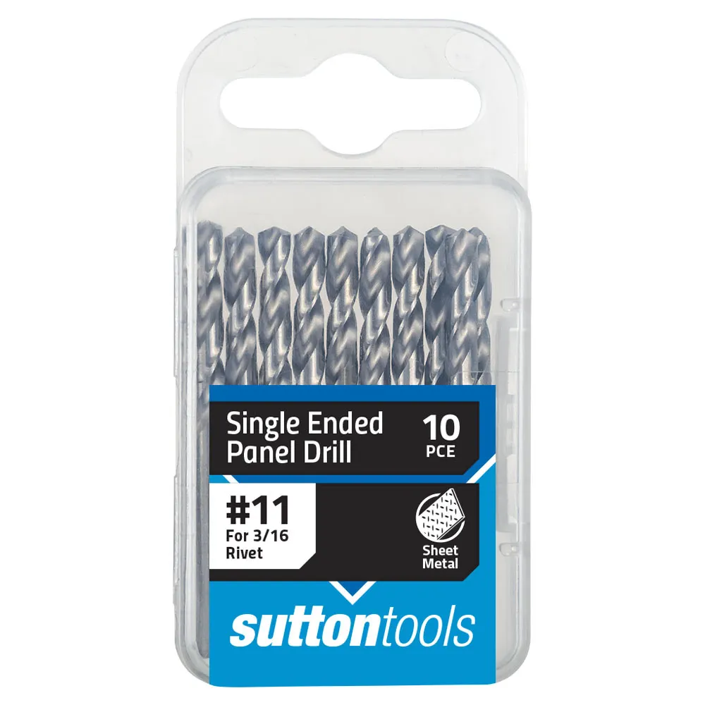 SUTTON No.11 x 54mm HSS Panel Drill Bit - SHORTIE - 10 Piece