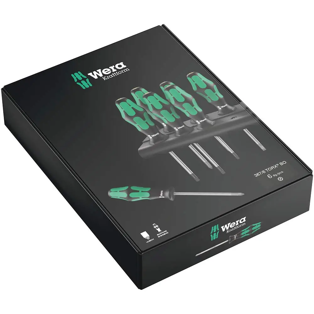 WERA 6 Piece Screwdriver Set w/ Rack WER138250