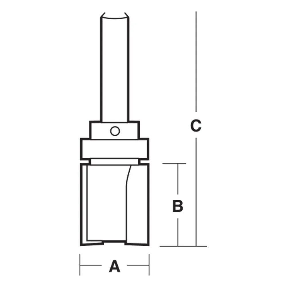 CARBITOOL Router Bit TCT Inverted Flush Trim 3/4inch -Diameter 1/2inch -Shank T 8224 B 1/2