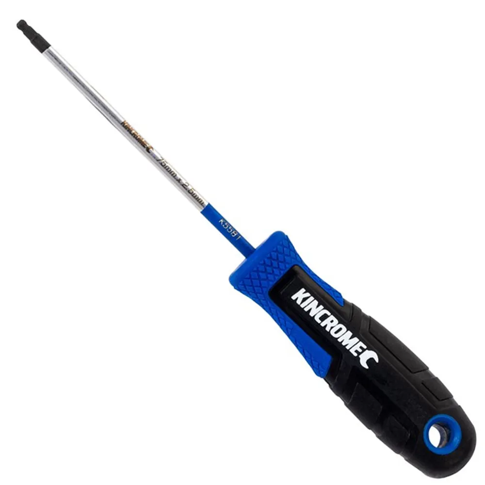 KINCROME 2.5 x 75mm TorqueMaster Ball-Hex Screwdriver K5581