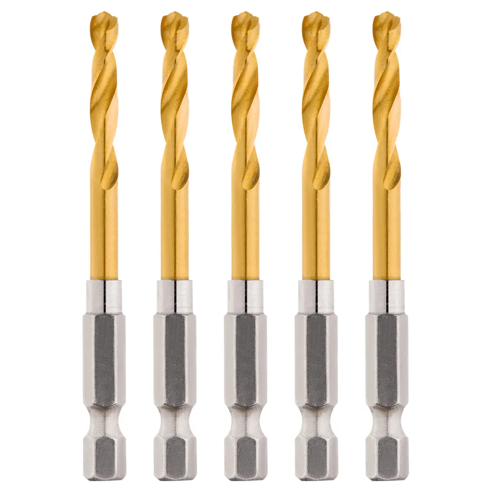 MILWAUKEE 4.2mm Red Helix Titanium Drill Bit - SHOCKWAVE - 5 Piece 48894909