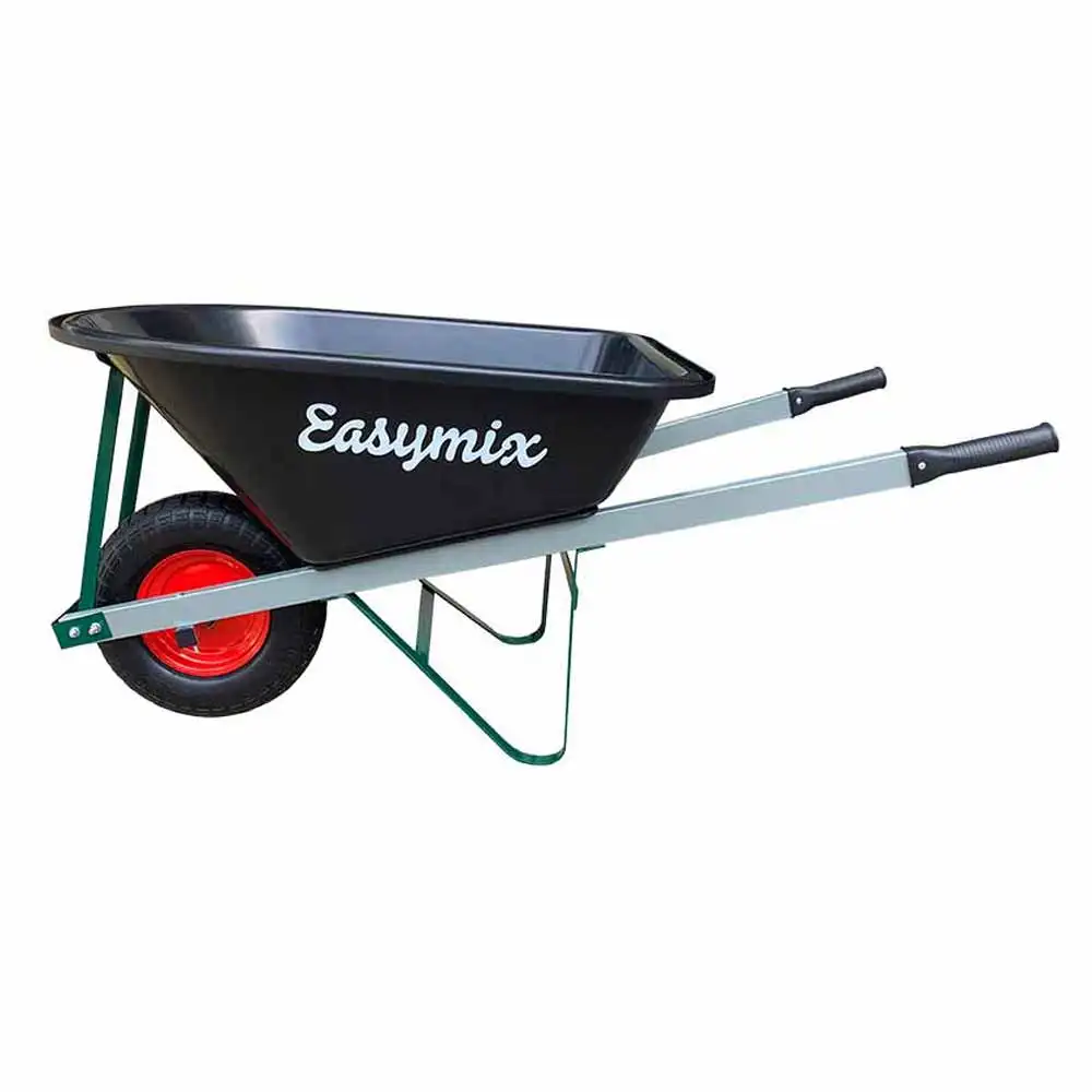 EASYMIX Heavy Duty Poly Tray Handyman Wheelbarrow W250P - 100L