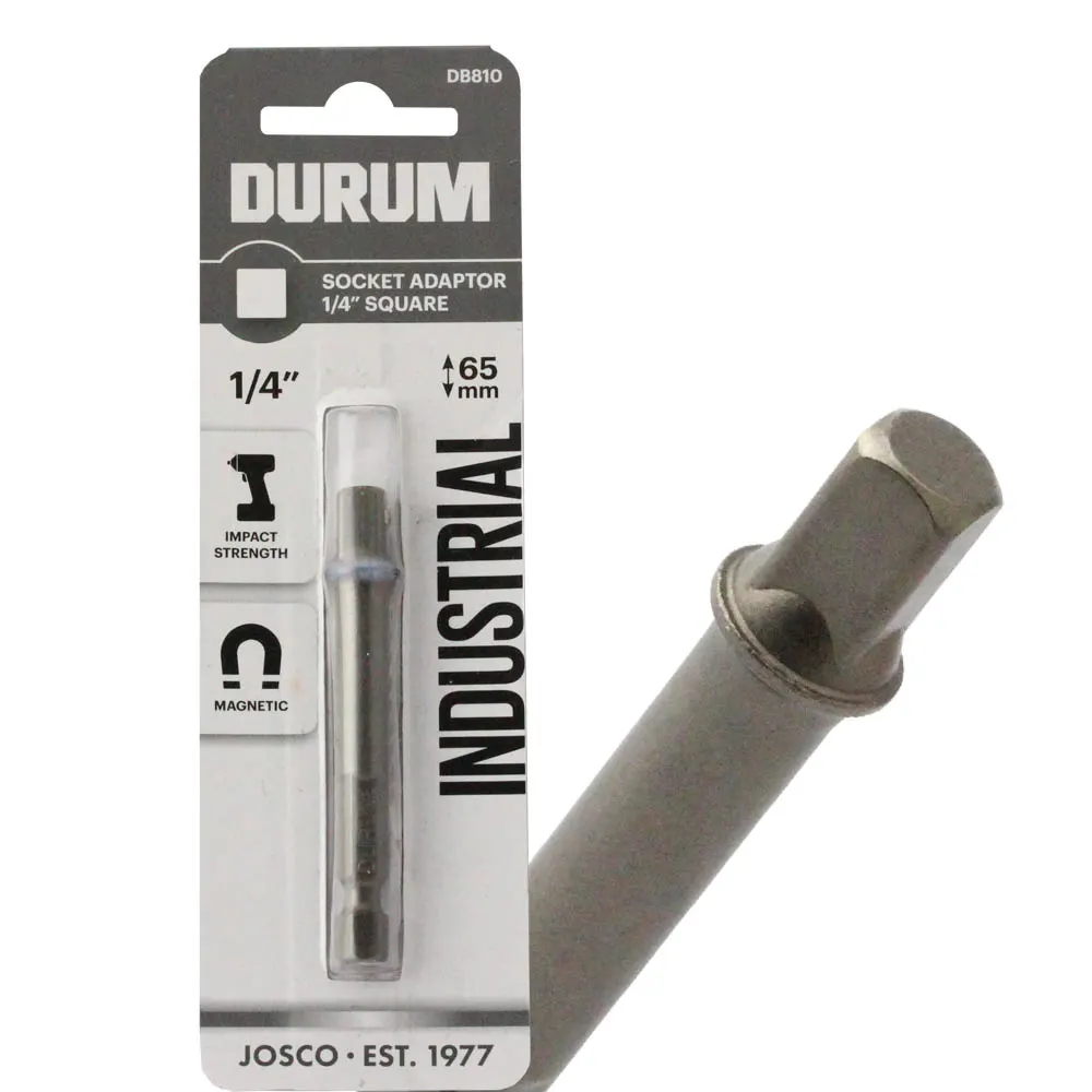 DURUM 1/4-Hex to 1/4-Drive Socket Adaptor Bit