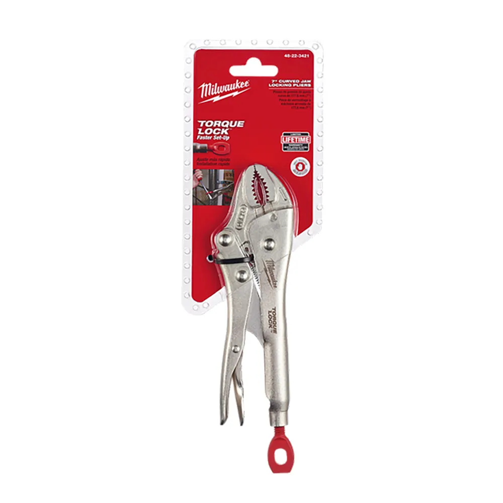 MILWAUKEE 178MM (7") TORQUE LOCK CURVED JAW LOCKING PLIERS 48223421