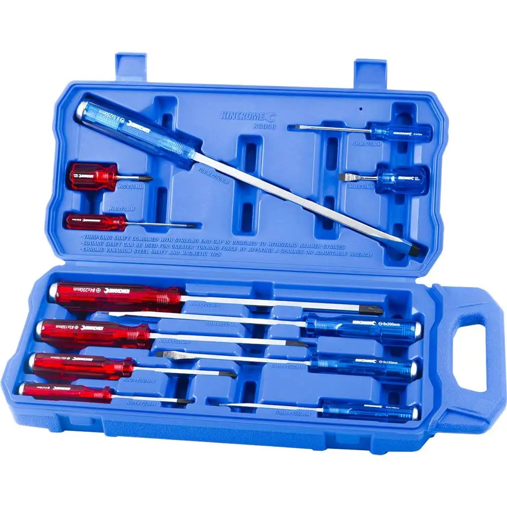 KINCROME Thru-Tang Screwdriver Set - 12 Piece K5058