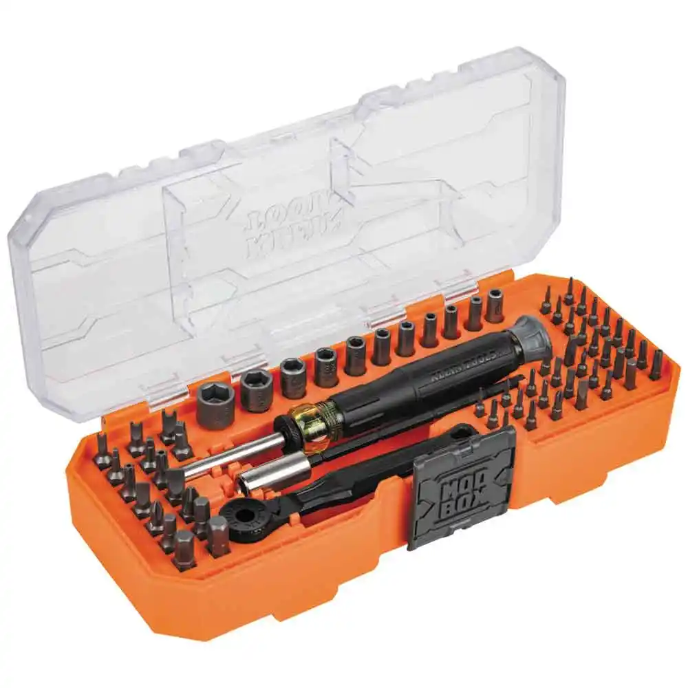 KLEIN 60xBits with Case All in 1 Precision Screwdriver Set  - 64 Piece A-32787