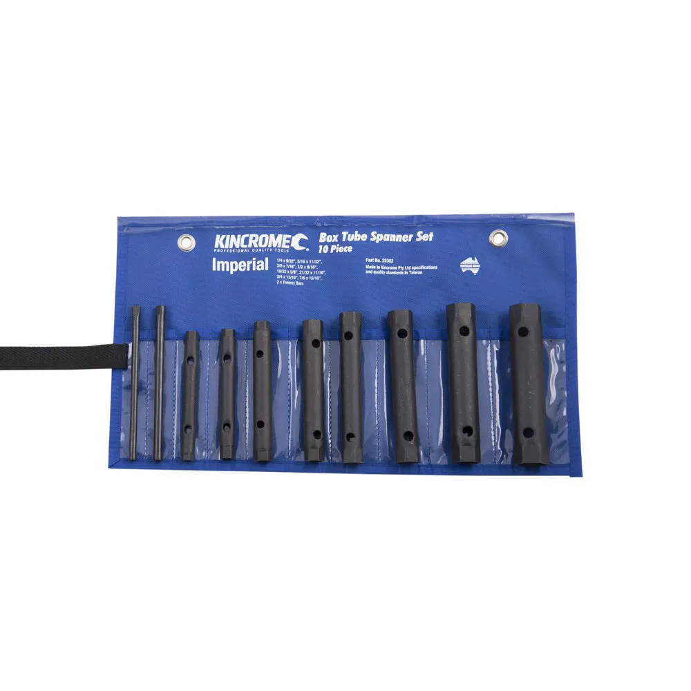 KINCROME 10 Piece Box Tube Spanner Set - Imperial 25302